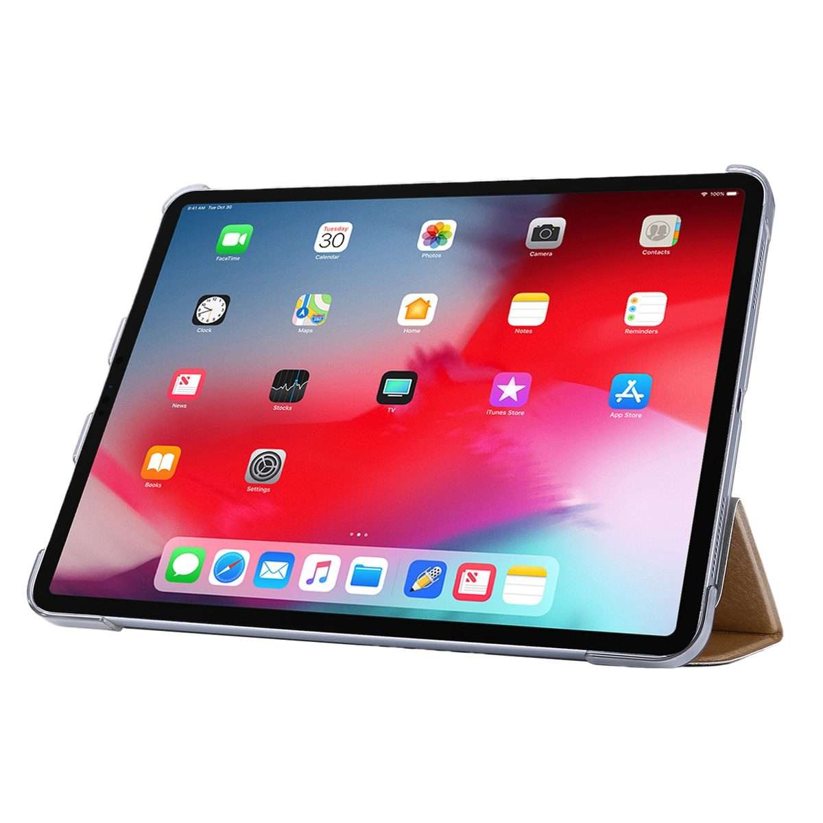 For iPad Air 13 2025 / 2024 / iPad Pro 12.9 2022 / 2021 Silk Texture Three-fold Horizon ... (Gold)