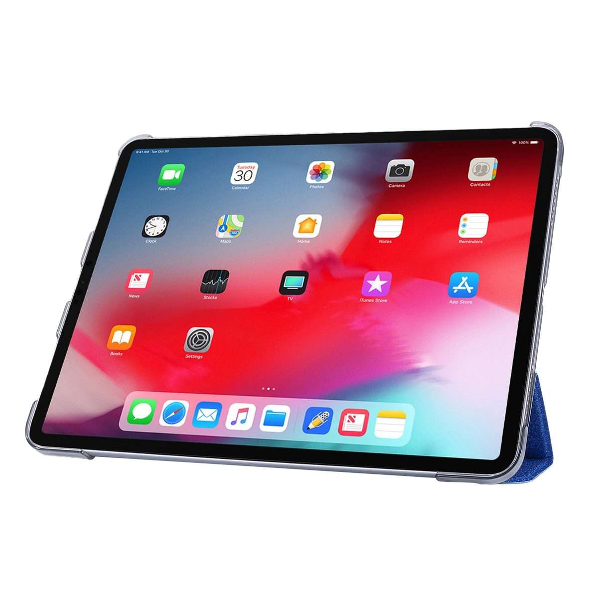 For iPad Air 13 2025 / 2024 / iPad Pro 12.9 2022 / 2021 Silk Texture Three-fold Horizon ... (Blue)