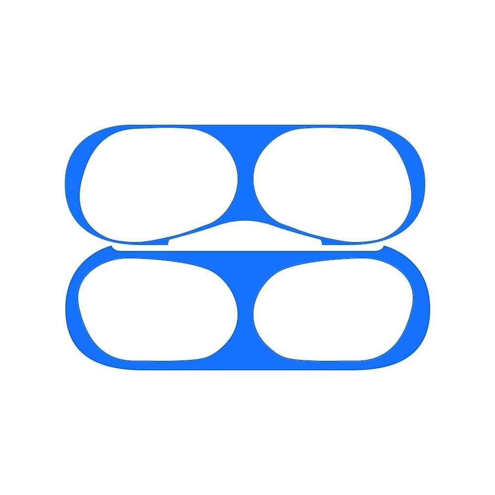 For Apple AirPods Pro Wireless Earphone Protective Case Metal Protective Sticker(Blue)