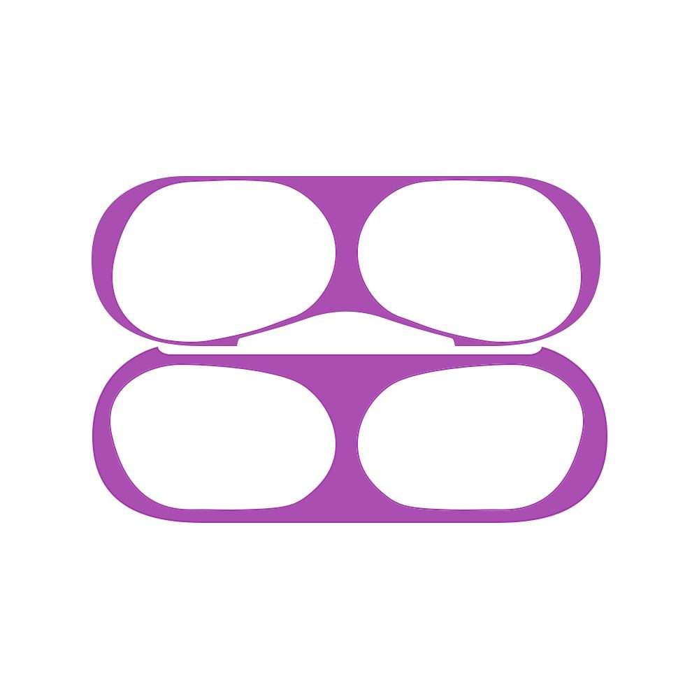 For Apple AirPods Pro Wireless Earphone Protective Case Metal Protective Sticker(Purple)