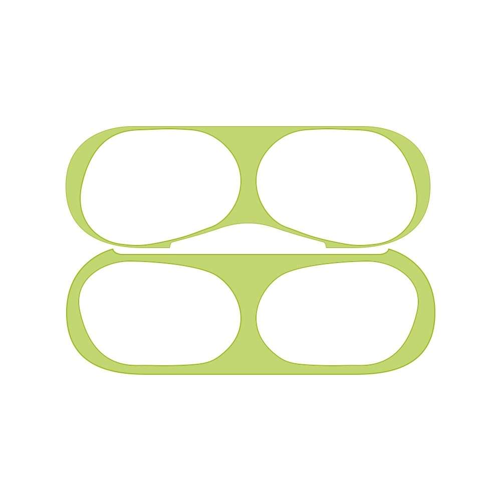 For Apple AirPods Pro Wireless Earphone Protective Case Metal Protective Sticker(Green)