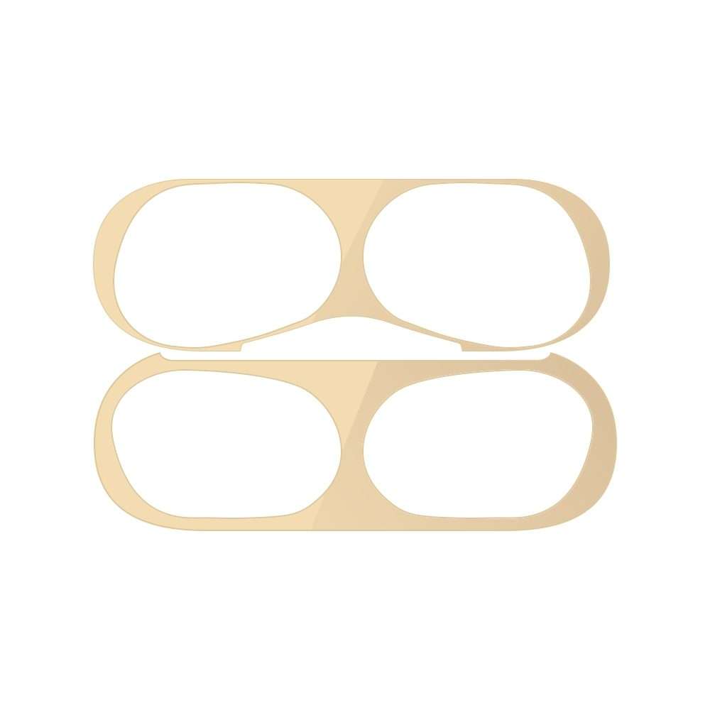For Apple AirPods Pro Wireless Earphone Protective Case Metal Protective Sticker(Gold)