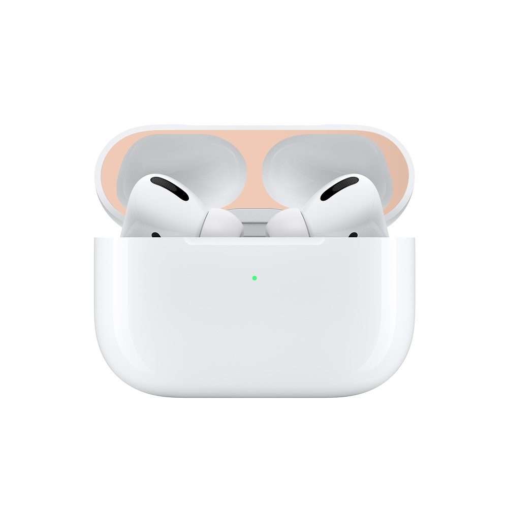 For Apple AirPods Pro Wireless Earphone Protective Case Metal Protective Sticker(Silver)