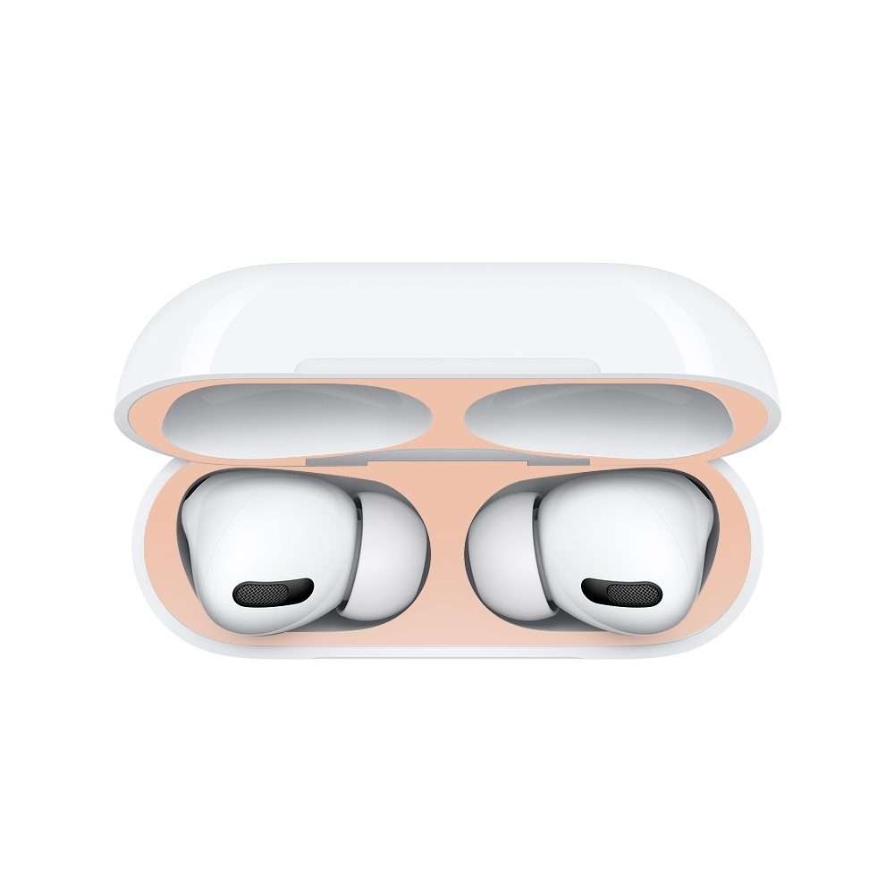 For Apple AirPods Pro Wireless Earphone Protective Case Metal Protective Sticker(Silver)