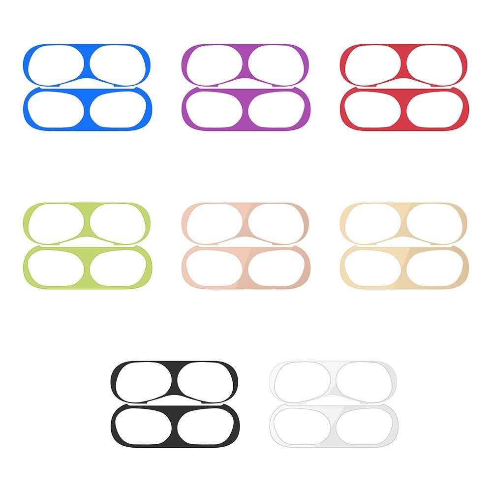For Apple AirPods Pro Wireless Earphone Protective Case Metal Protective Sticker(Silver)