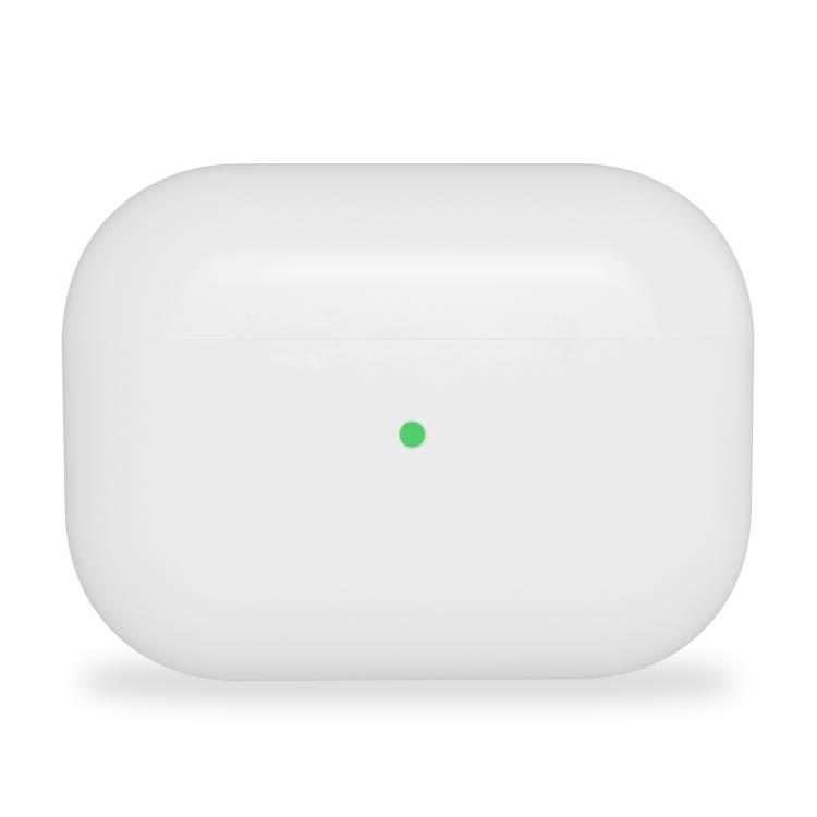 For Apple AirPods Pro Ultra-thin Liquid Silicone Wireless Earphone Protective Case(White)