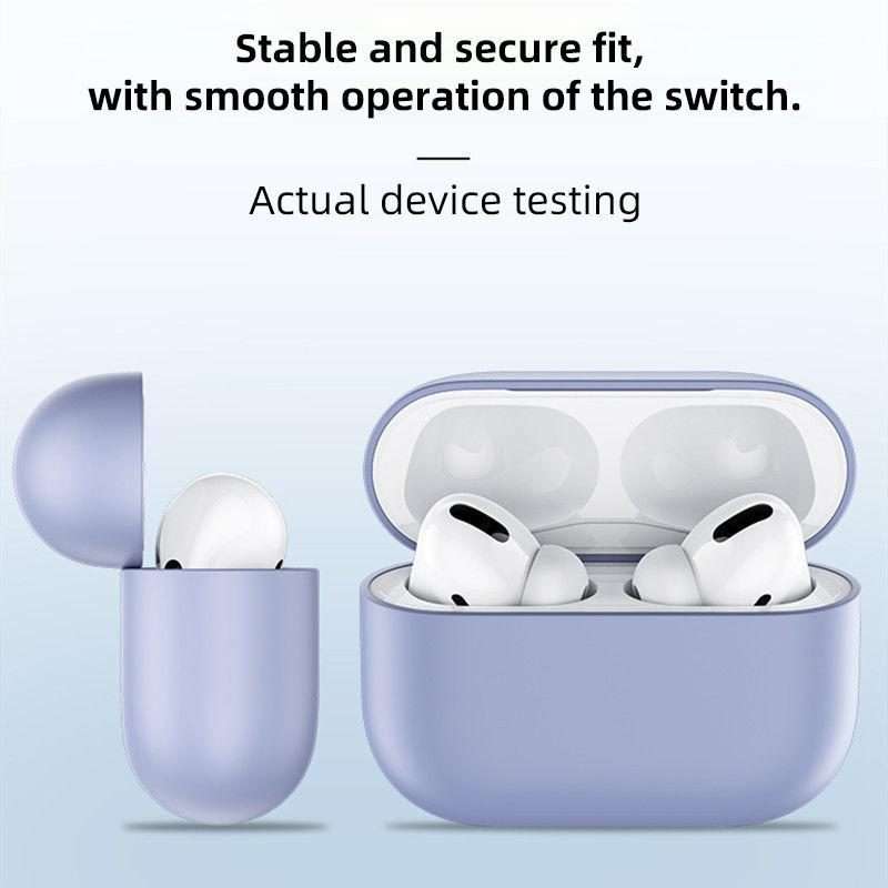 For Apple AirPods Pro Ultra-thin Liquid Silicone Wireless Earphone Protective Case(White)
