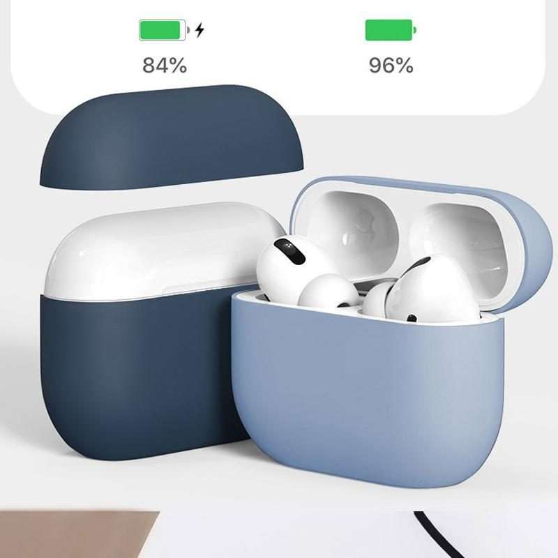 For Apple AirPods Pro Ultra-thin Liquid Silicone Wireless Earphone Protective Case(White)
