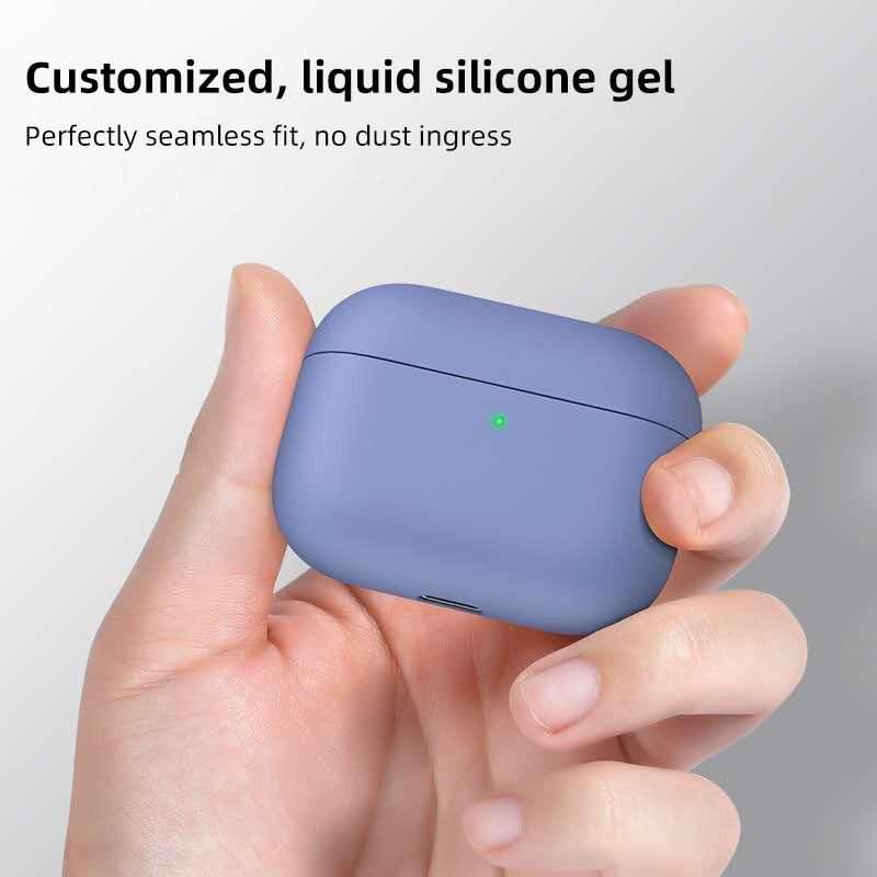 For Apple AirPods Pro Ultra-thin Liquid Silicone Wireless Earphone Protective Case(White)