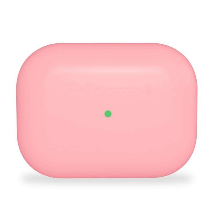 For Apple AirPods Pro Ultra-thin Liquid Silicone Wireless Earphone Protective Case(Pink)