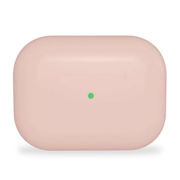 For Apple AirPods Pro Ultra-thin Liquid Silicone Wireless Earphone Protective Case(Pink Sand)
