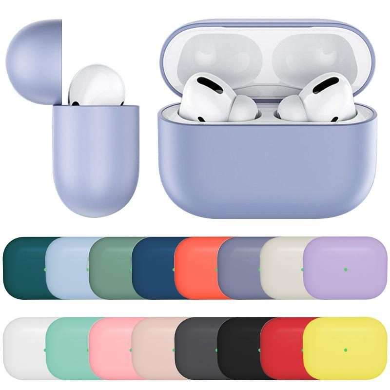 For Apple AirPods Pro Ultra-thin Liquid Silicone Wireless Earphone Protective Case(Black)