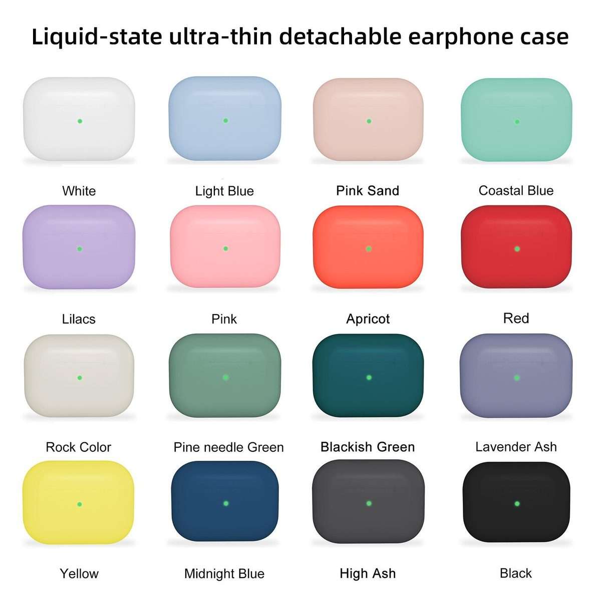 For Apple AirPods Pro Ultra-thin Liquid Silicone Wireless Earphone Protective Case(Black)