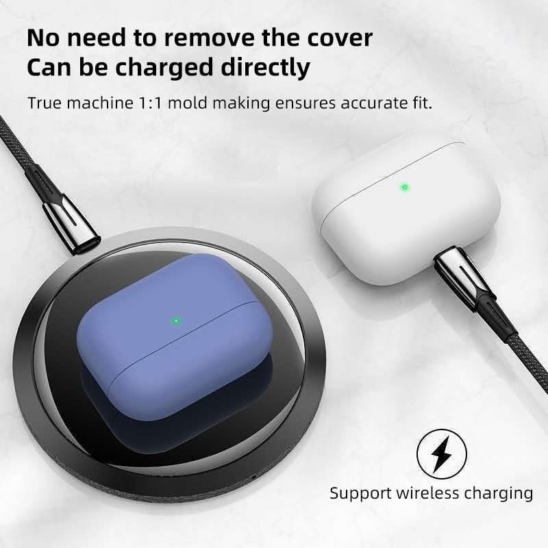 For Apple AirPods Pro Ultra-thin Liquid Silicone Wireless Earphone Protective Case(Black)