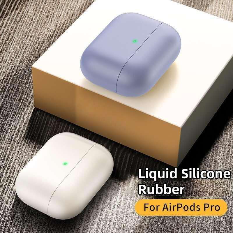 For Apple AirPods Pro Ultra-thin Liquid Silicone Wireless Earphone Protective Case(Black)
