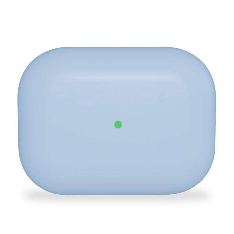 For Apple AirPods Pro Ultra-thin Liquid Silicone Wireless Earphone Protective Case(Light Blue)