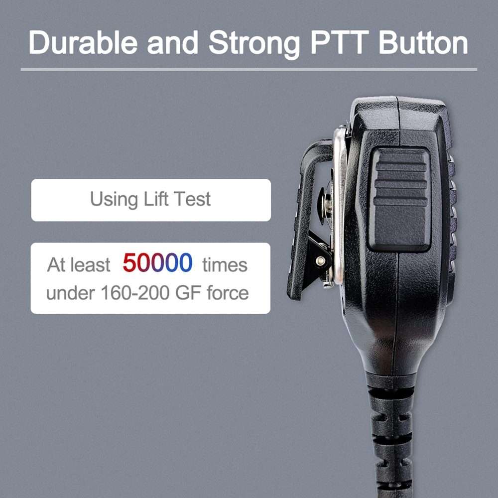 RETEVIS HM004 IPX5 Waterproof 2 Pin Motorcycle Speaker Microphone for Motorola GP68/GP88/GP300/ GP