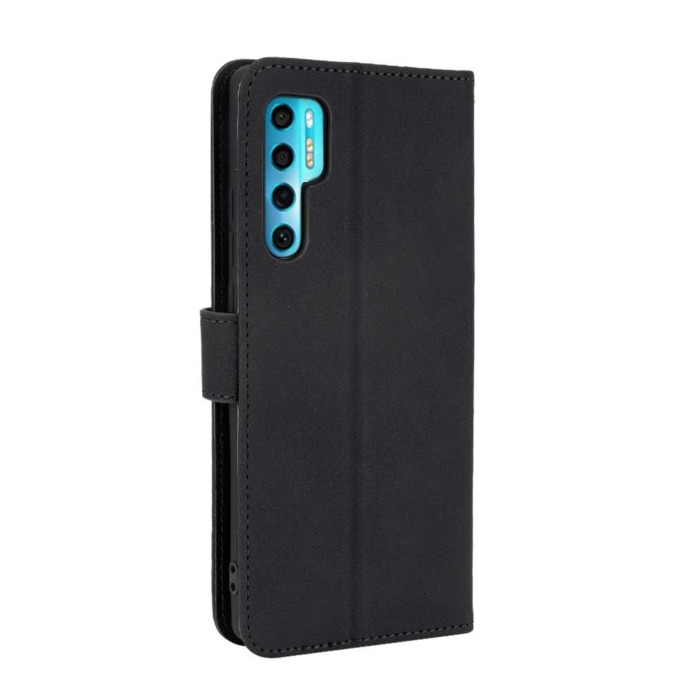 For TCL 20 Pro 5G Solid Color Skin Feel Magnetic Buckle Horizontal Flip Calf Texture P ... (Black)