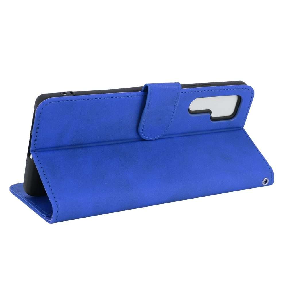 For TCL 20 Pro 5G Solid Color Skin Feel Magnetic Buckle Horizontal Flip Calf Texture PU ... (Blue)