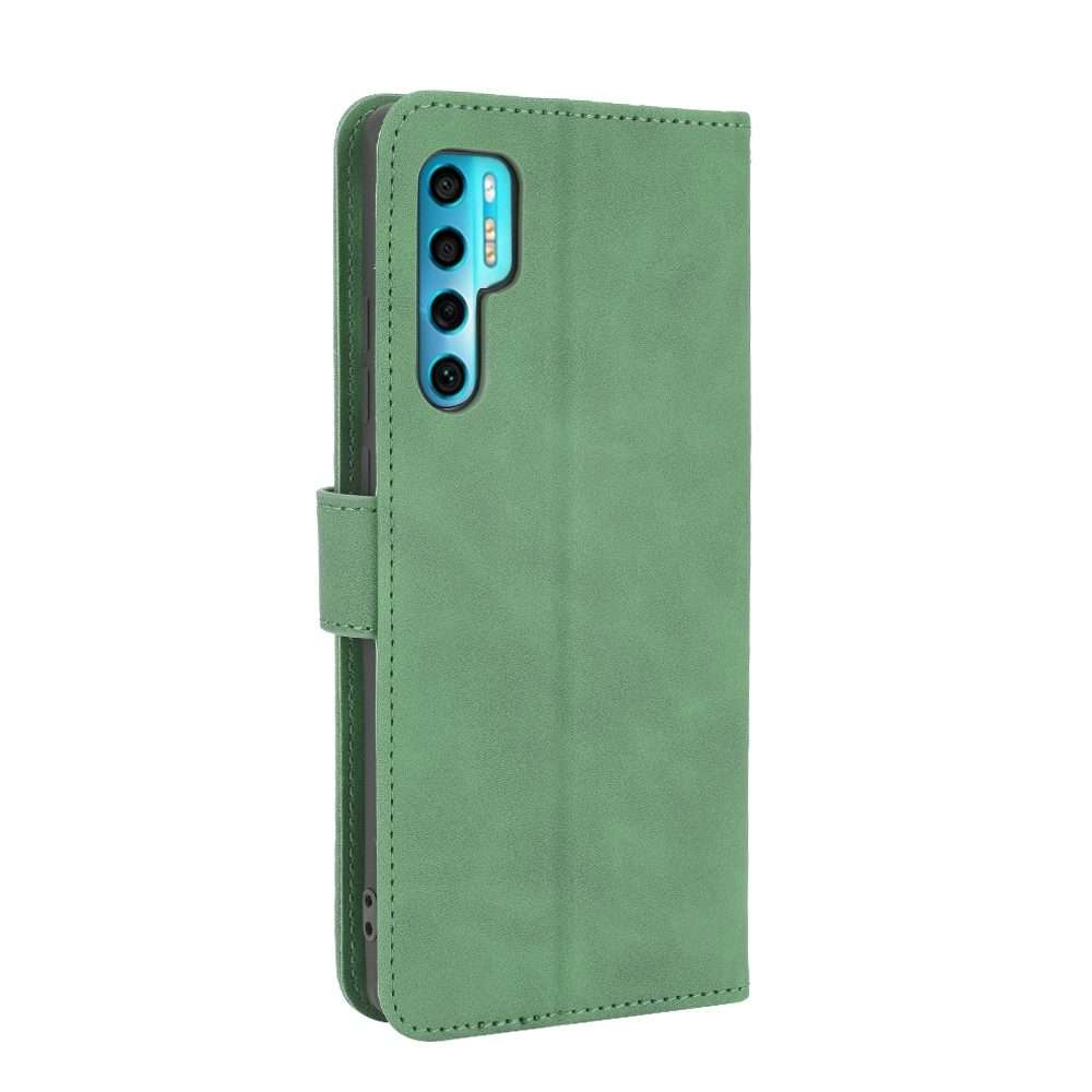 For TCL 20 Pro 5G Solid Color Skin Feel Magnetic Buckle Horizontal Flip Calf Texture P ... (Green)