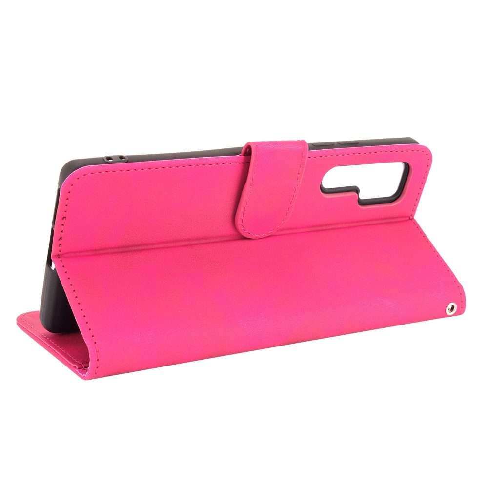 For TCL 20 Pro 5G Solid Color Skin Feel Magnetic Buckle Horizontal Flip Calf Textur ... (Rose Red)