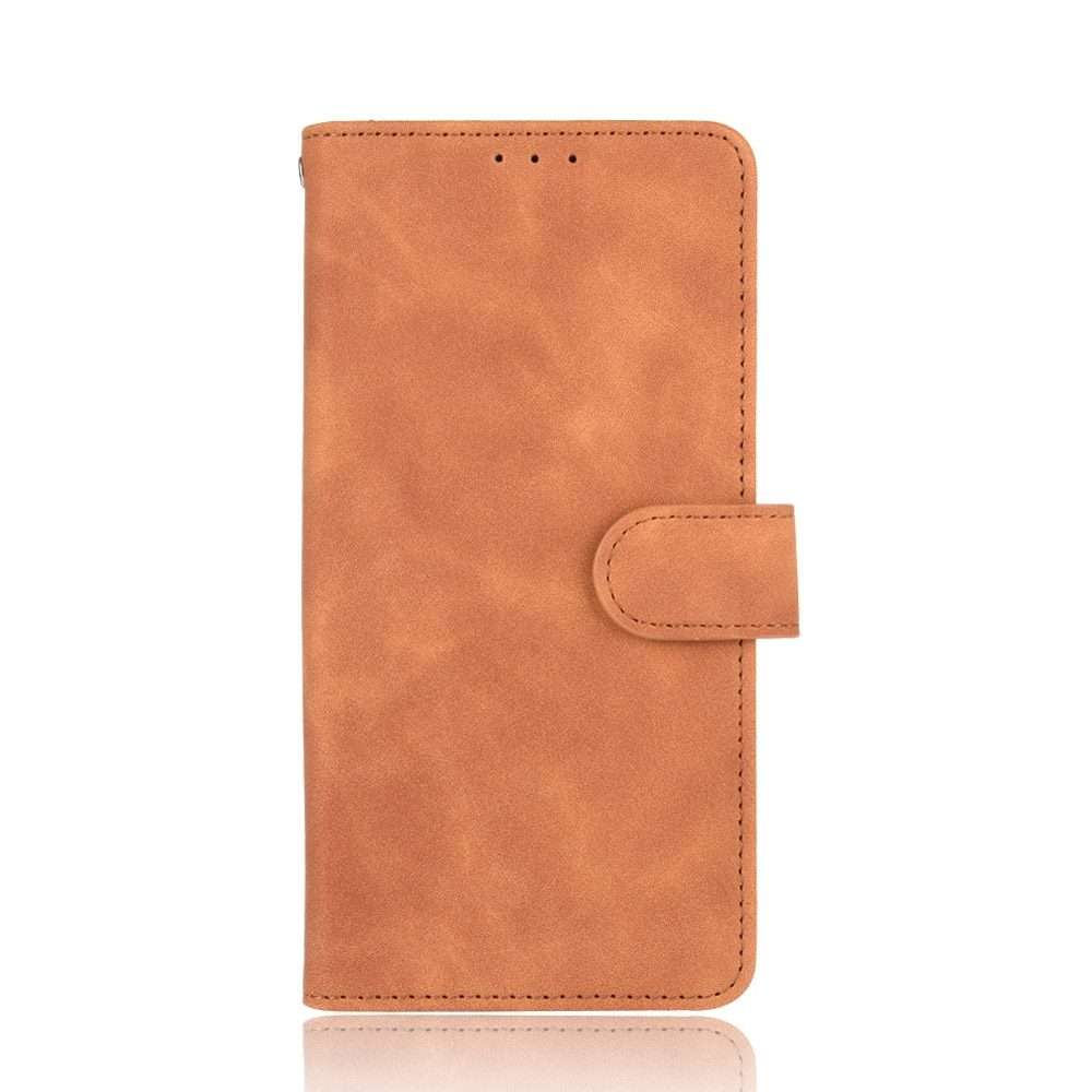 For TCL 20 Pro 5G Solid Color Skin Feel Magnetic Buckle Horizontal Flip Calf Texture P ... (Brown)