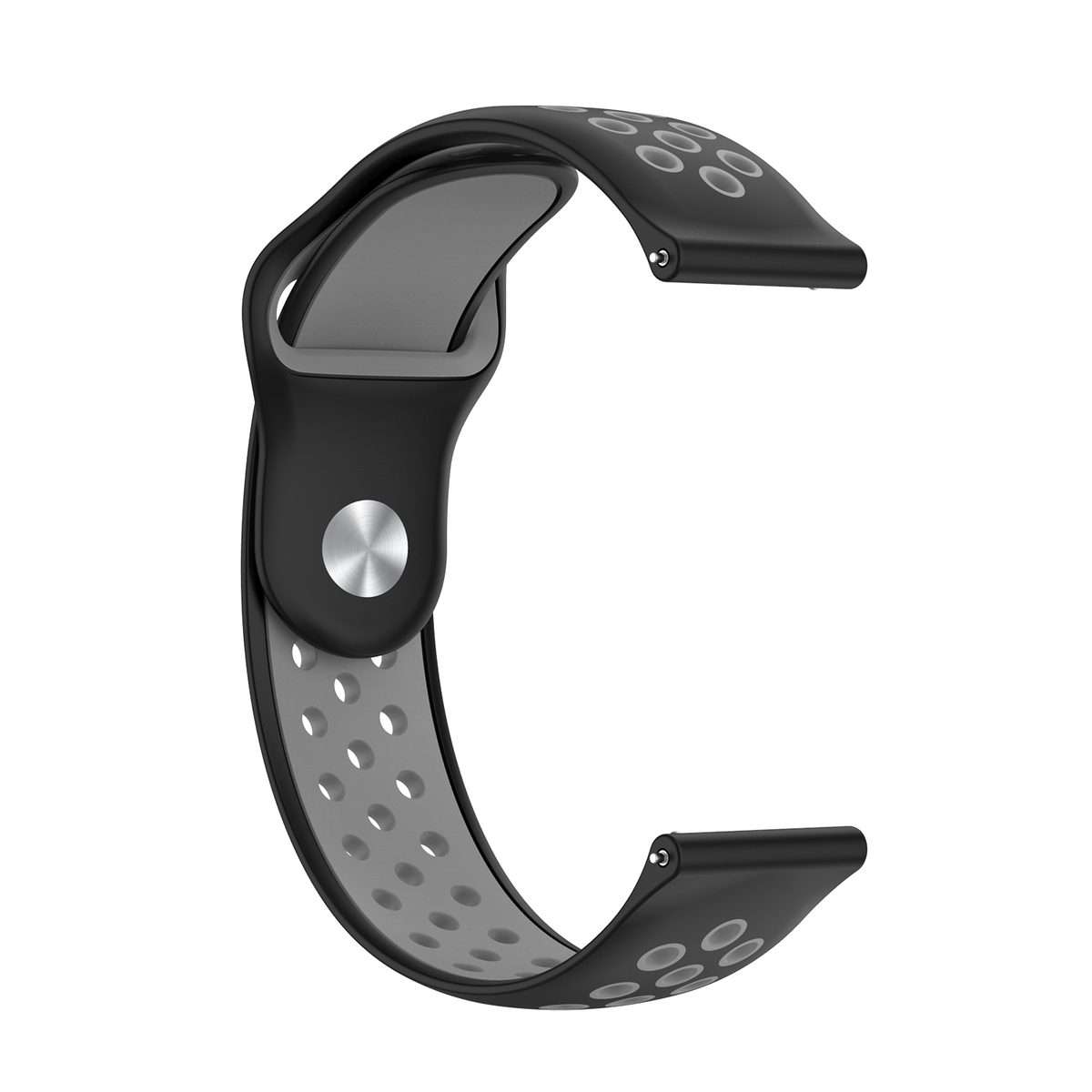For Huawei Watch 3 / 3 Pro 22mm Two-color Silicone Watch Band(Black Grey)