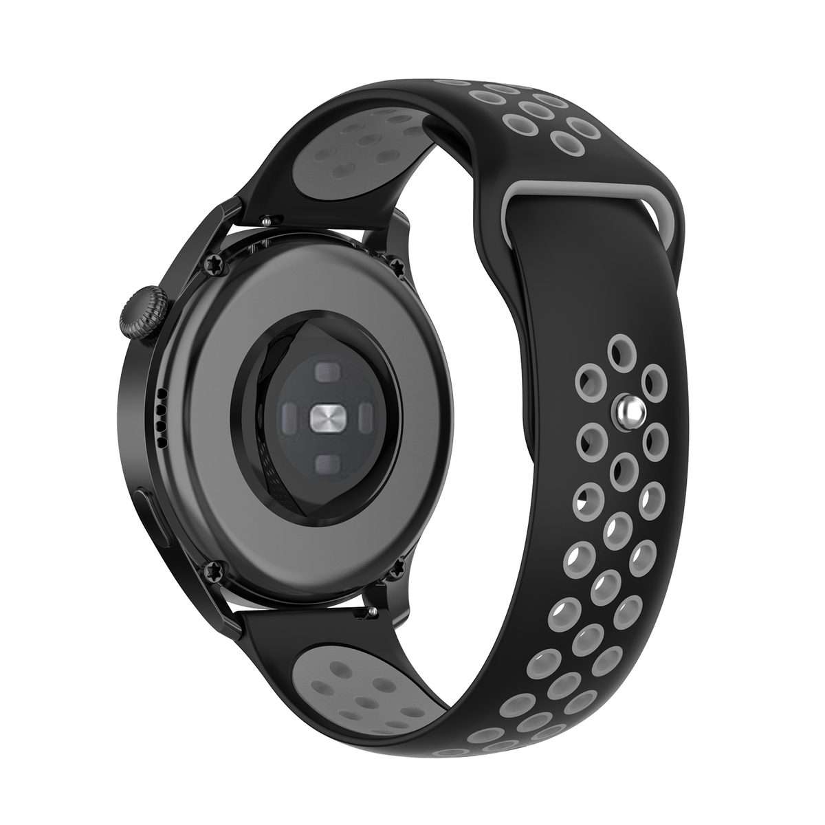 For Huawei Watch 3 / 3 Pro 22mm Two-color Silicone Watch Band(Black Grey)