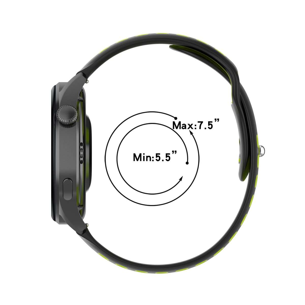 For Huawei Watch 3 / 3 Pro 22mm Two-color Silicone Watch Band(Black Grey)
