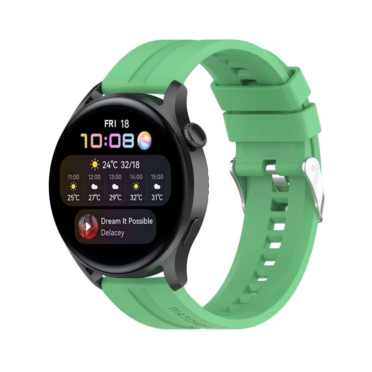 For Huawei Watch 3 / 3 Pro Silicone Watch Band(Mint Green)