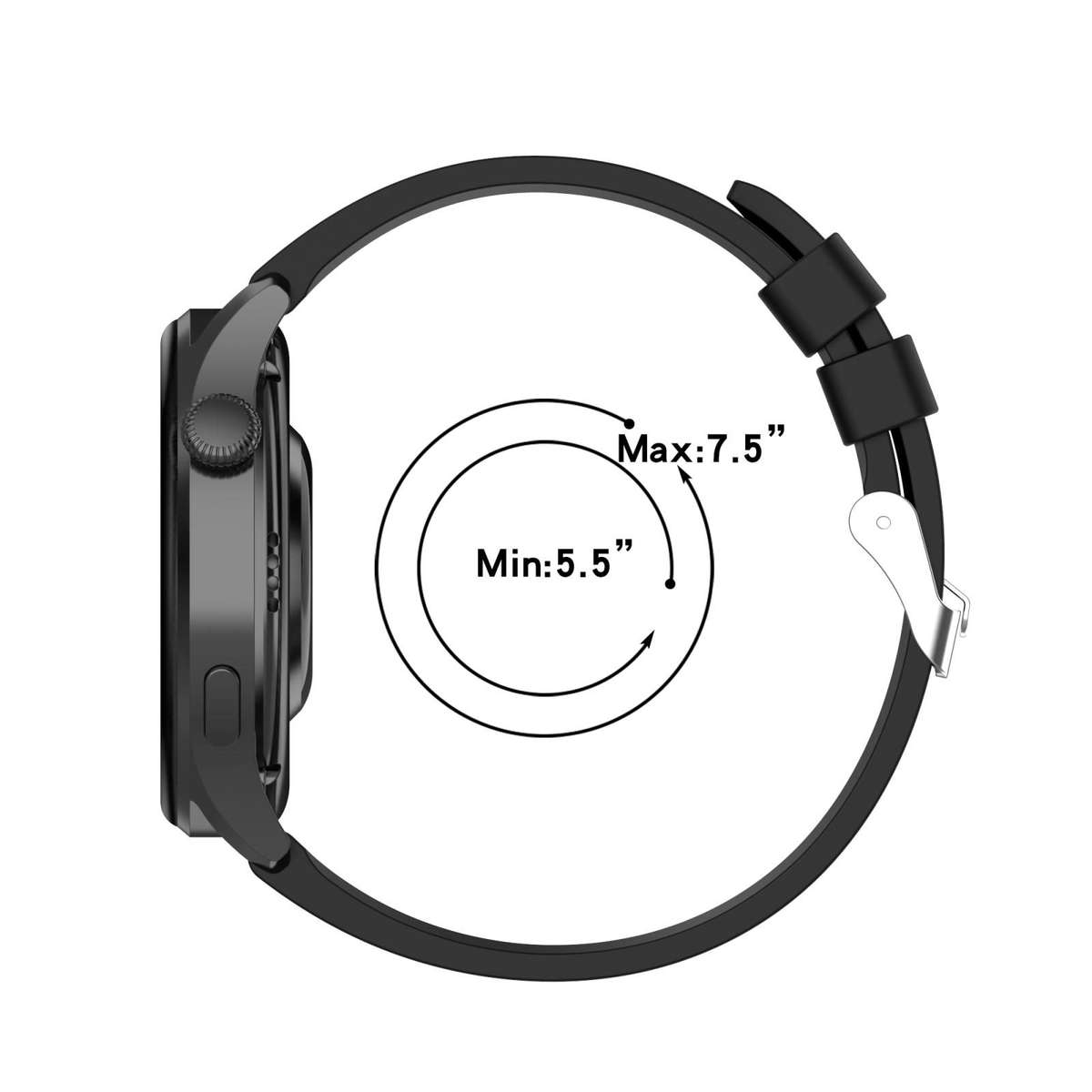 For Huawei Watch 3 / 3 Pro Silicone Watch Band(Black)