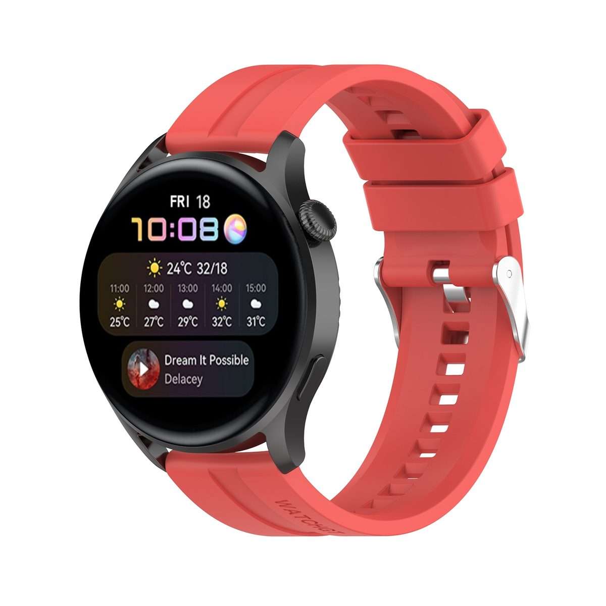 For Huawei Watch 3 / 3 Pro Silicone Watch Band(Red)