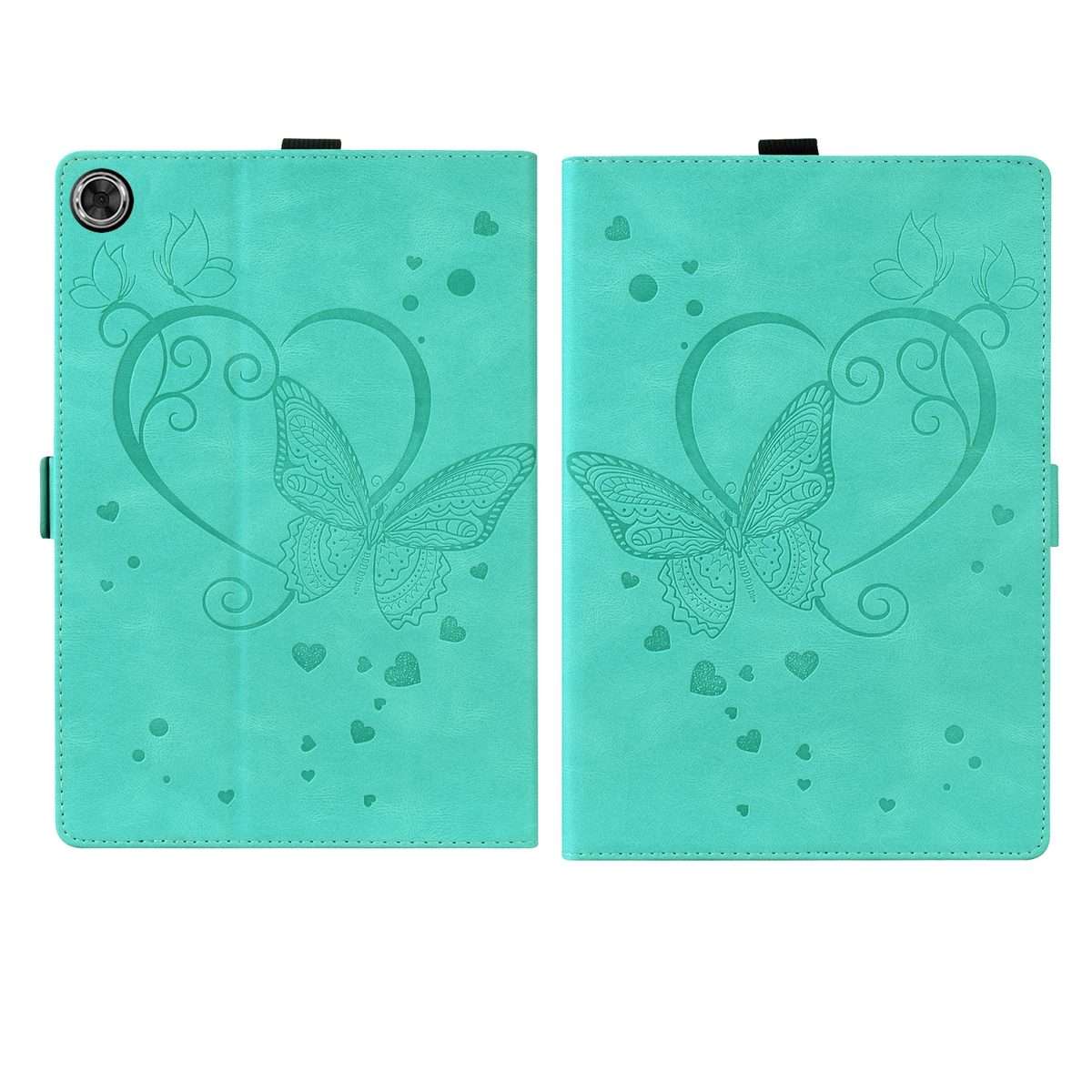For Huawei MediaPad M5 Lite 8 / Honor Tab 5 Love Butterfly Pattern Horizontal Flip Lea ... (Green)