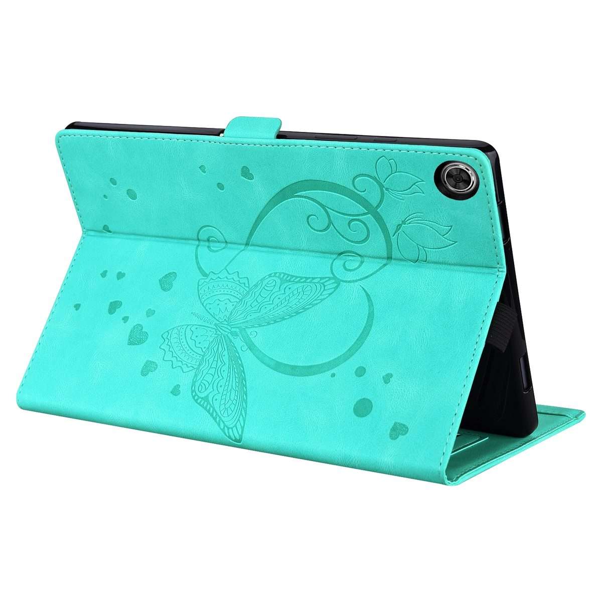 For Huawei MediaPad M5 Lite 8 / Honor Tab 5 Love Butterfly Pattern Horizontal Flip Lea ... (Green)