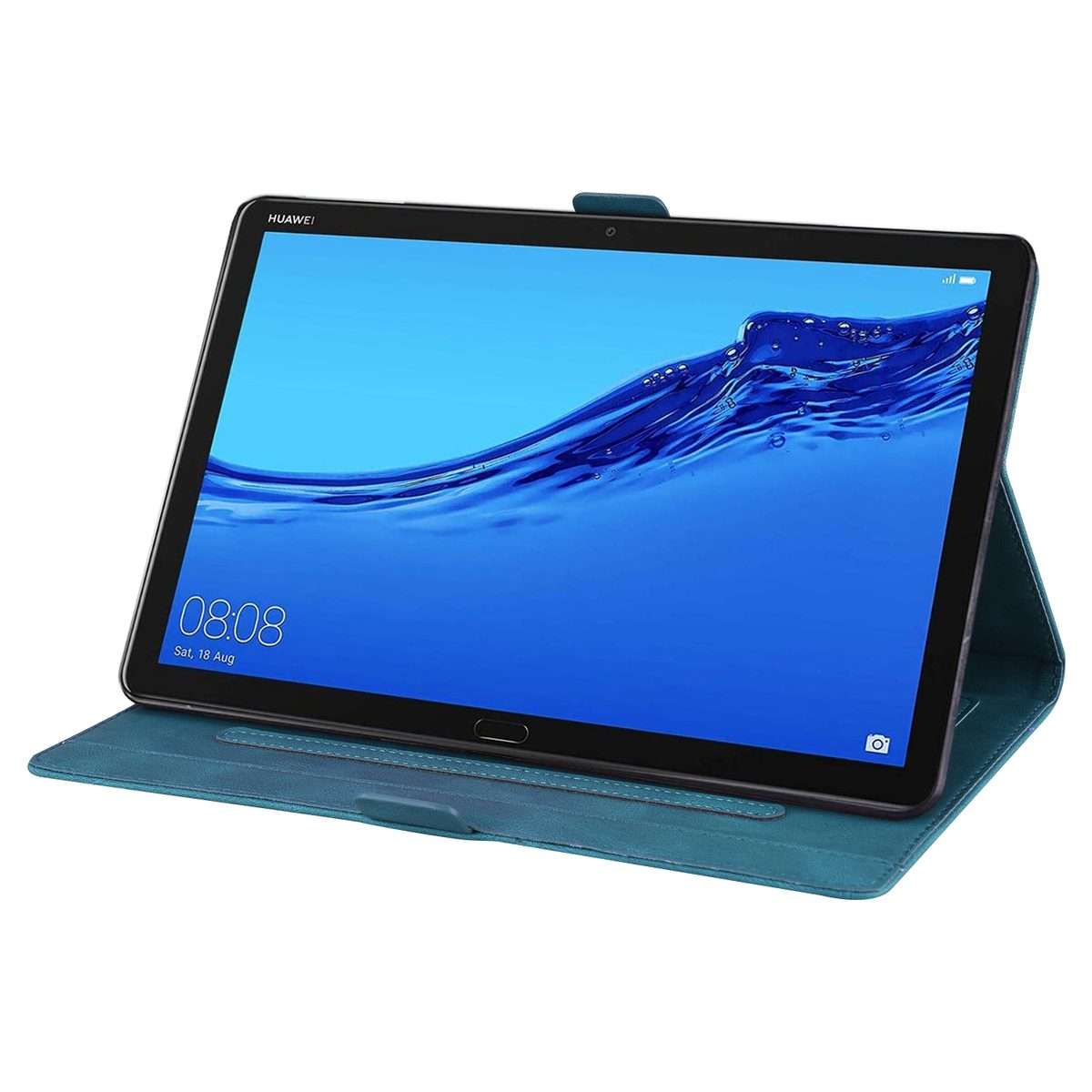 For Huawei MediaPad M5 Lite 8 / Honor Tab 5 Love Butterfly Pattern Horizontal Flip Leat ... (Blue)