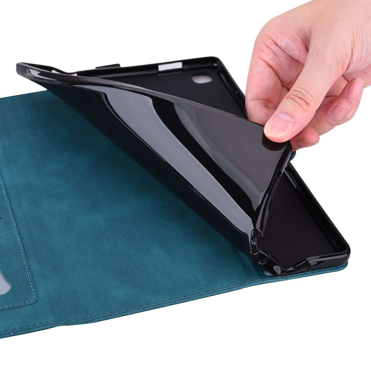 For Huawei MediaPad M5 Lite 8 / Honor Tab 5 Love Butterfly Pattern Horizontal Flip Leat ... (Blue)