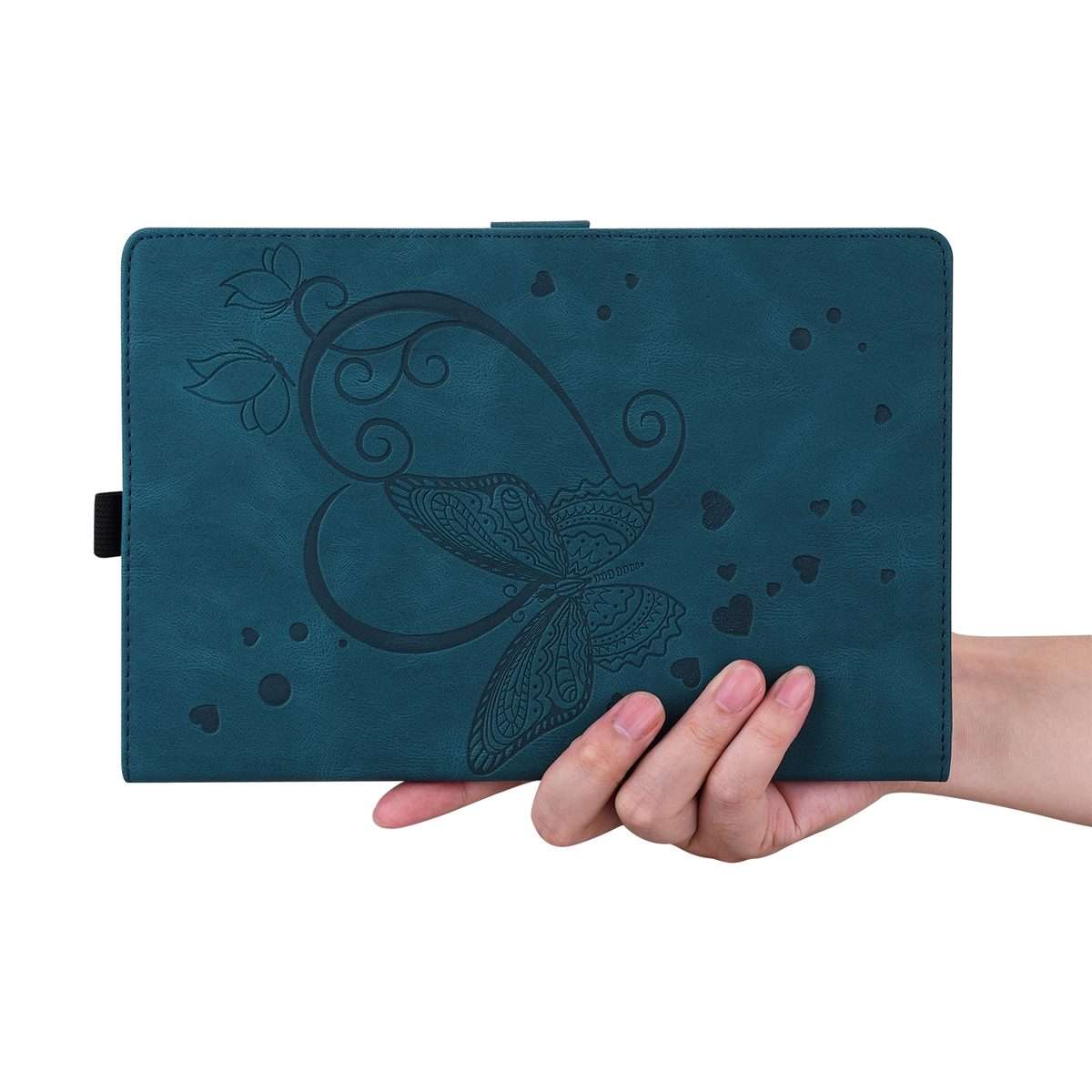 For Huawei MediaPad M5 Lite 8 / Honor Tab 5 Love Butterfly Pattern Horizontal Flip Leat ... (Blue)