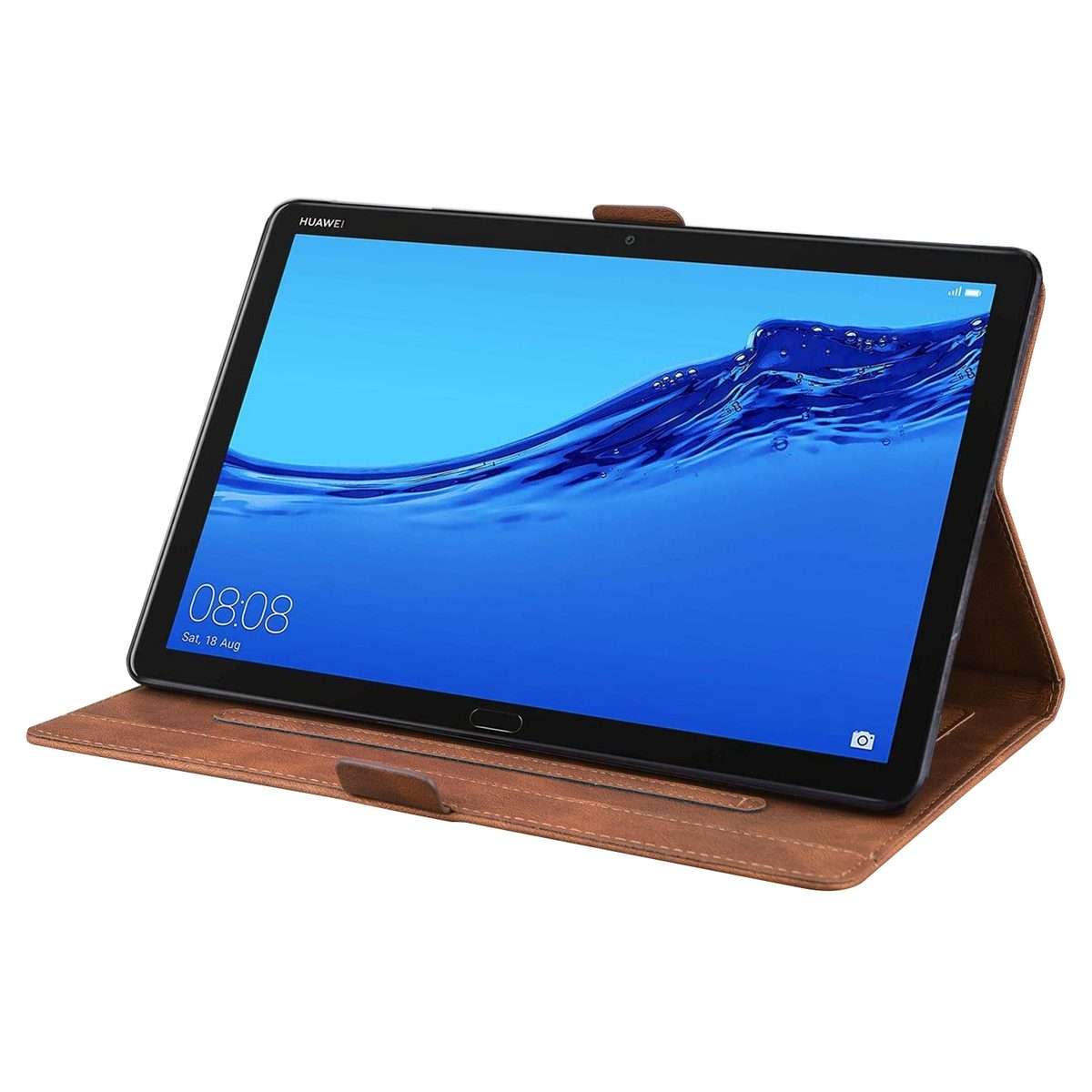 For Huawei MediaPad M5 Lite 8 / Honor Tab 5 Love Butterfly Pattern Horizontal Flip Lea ... (Brown)