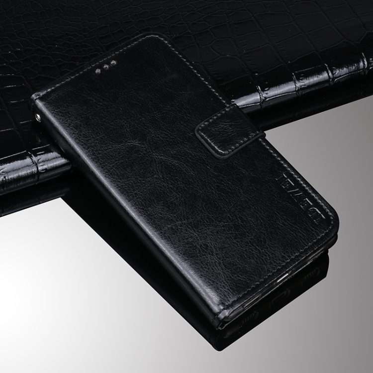 For Lenovo K13 Note idewei Crazy Horse Texture Horizontal Flip Leather Case with Holde ... (Black)