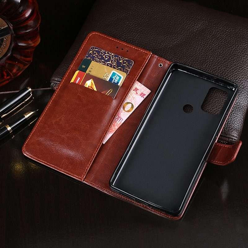 For Lenovo K13 Note idewei Crazy Horse Texture Horizontal Flip Leather Case with Holde ... (Black)