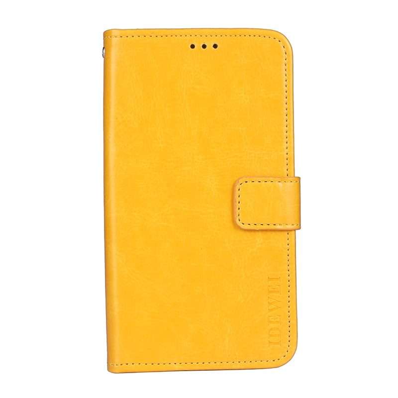 For Lenovo K13 Note idewei Crazy Horse Texture Horizontal Flip Leather Case with Hold ... (Yellow)