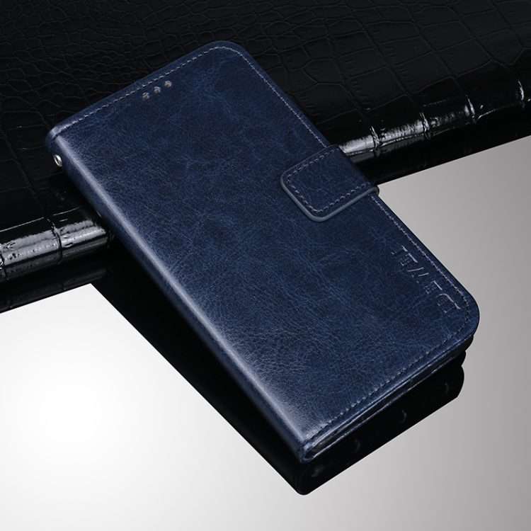 For Lenovo K13 Note idewei Crazy Horse Texture Horizontal Flip Leather Case with Holder ... (Blue)