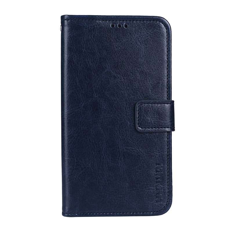 For Lenovo K13 Note idewei Crazy Horse Texture Horizontal Flip Leather Case with Holder ... (Blue)