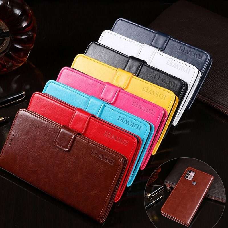 For Lenovo K13 Note idewei Crazy Horse Texture Horizontal Flip Leather Case with Holder ... (Blue)
