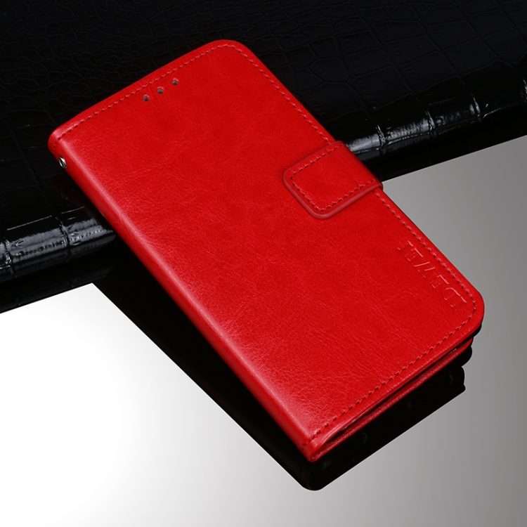 For Lenovo K13 Note idewei Crazy Horse Texture Horizontal Flip Leather Case with Holder ... (Red)