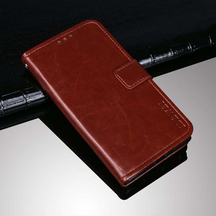 For Lenovo K13 Note idewei Crazy Horse Texture Horizontal Flip Leather Case with Holde ... (Brown)