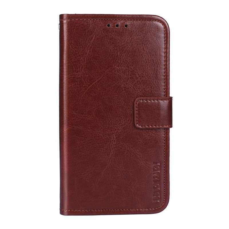 For Lenovo K13 Note idewei Crazy Horse Texture Horizontal Flip Leather Case with Holde ... (Brown)