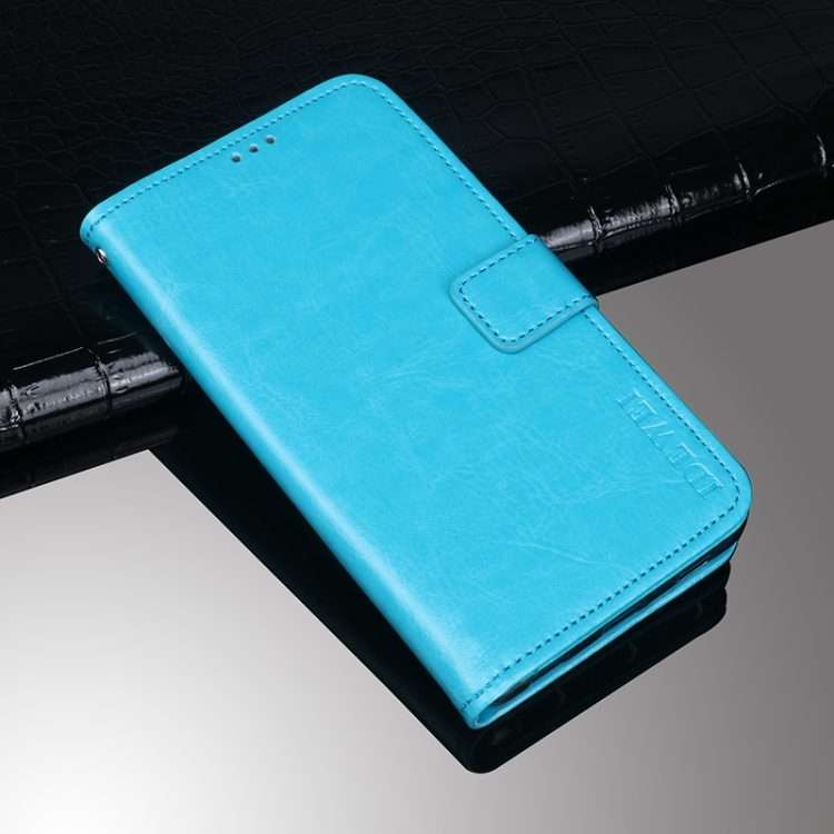 For Lenovo K13 Note idewei Crazy Horse Texture Horizontal Flip Leather Case with Ho ... (Sky Blue)