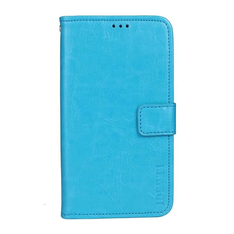 For Lenovo K13 Note idewei Crazy Horse Texture Horizontal Flip Leather Case with Ho ... (Sky Blue)