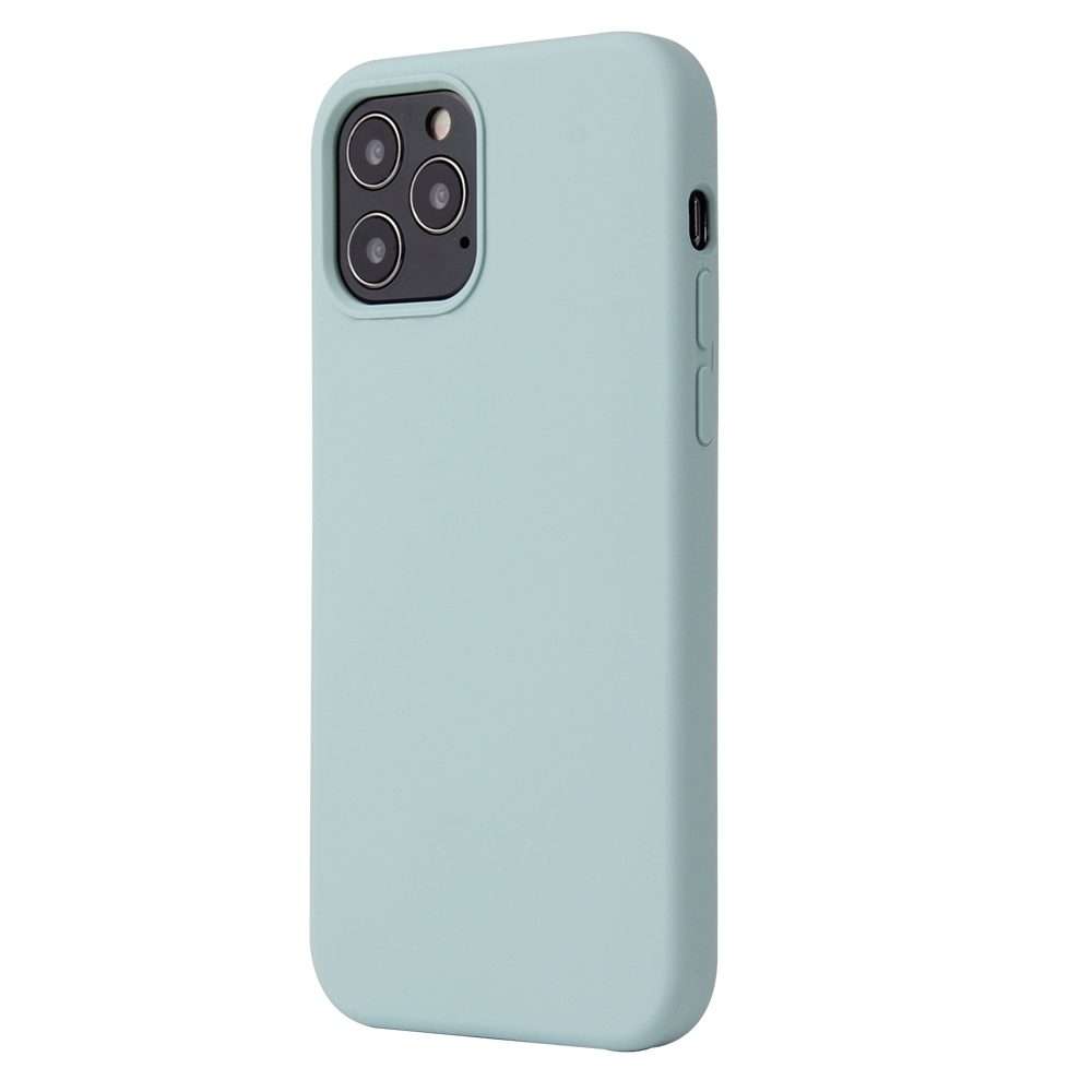 For iPhone 13 Pro Solid Color Liquid Silicone Shockproof Protective Case (Emerald Green)